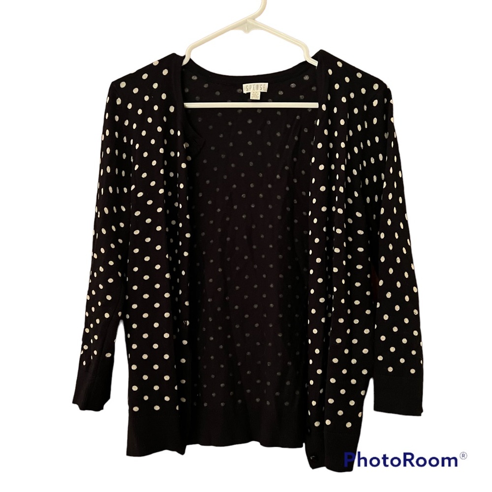 Y2K Polka Dot Cardigan